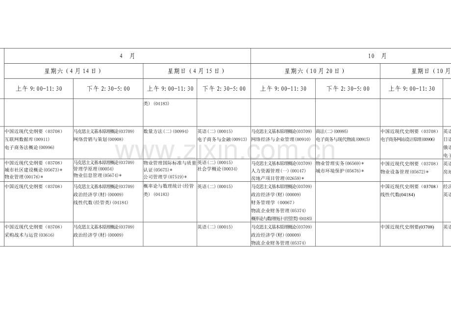 2012西安自学考试本科计划.doc_第3页