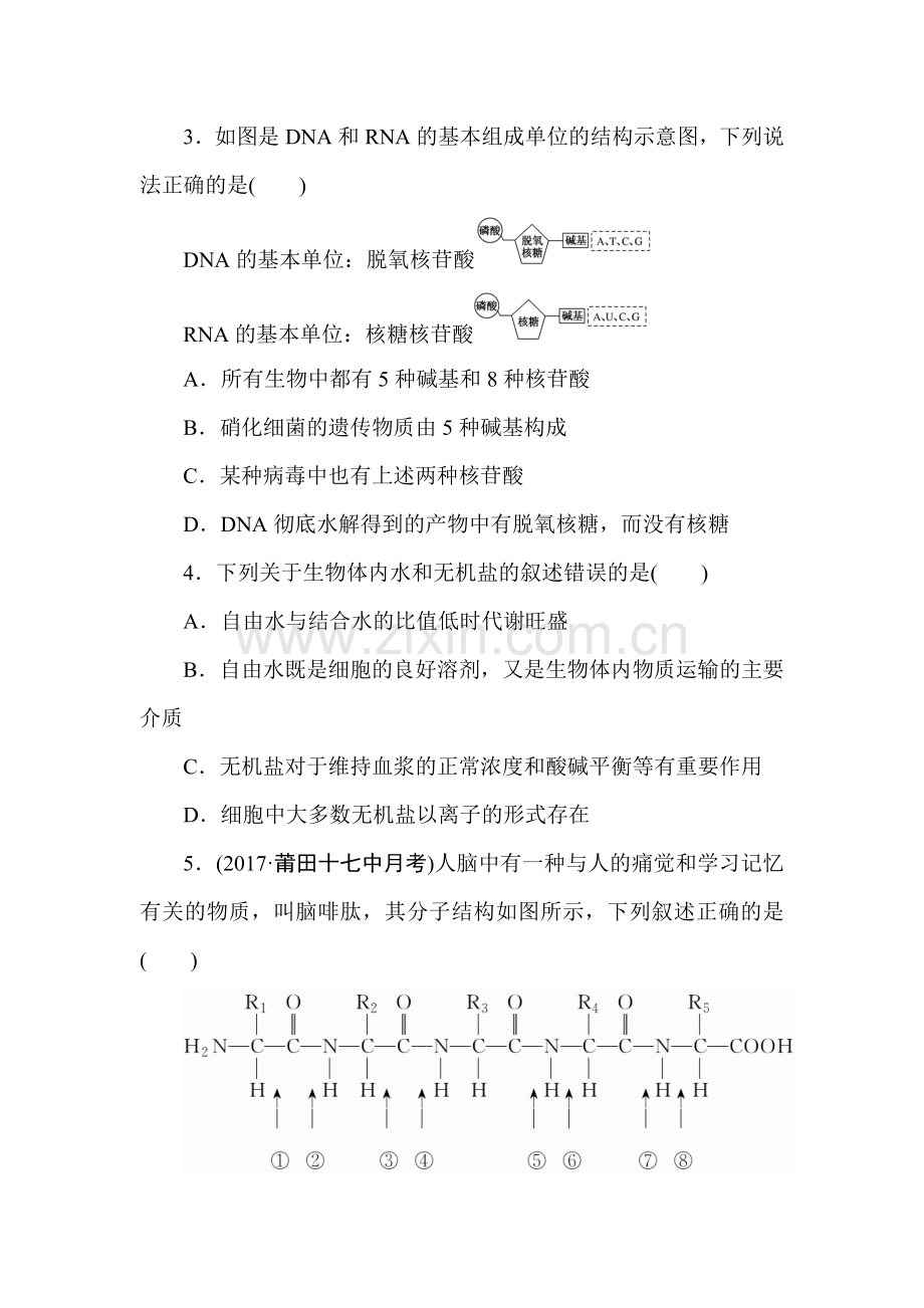 2018届高考生物知识点课时练习题6.doc_第2页