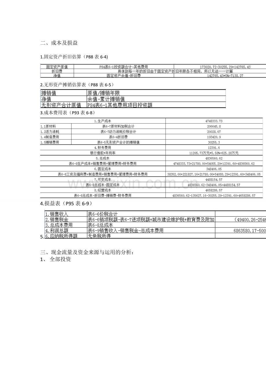 MG焦化公司焦炉改造工程财务可行性研究案例-勾稽关系.doc_第3页