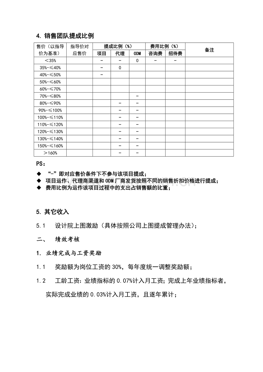 销售人员收入分配及考核方案.doc_第3页