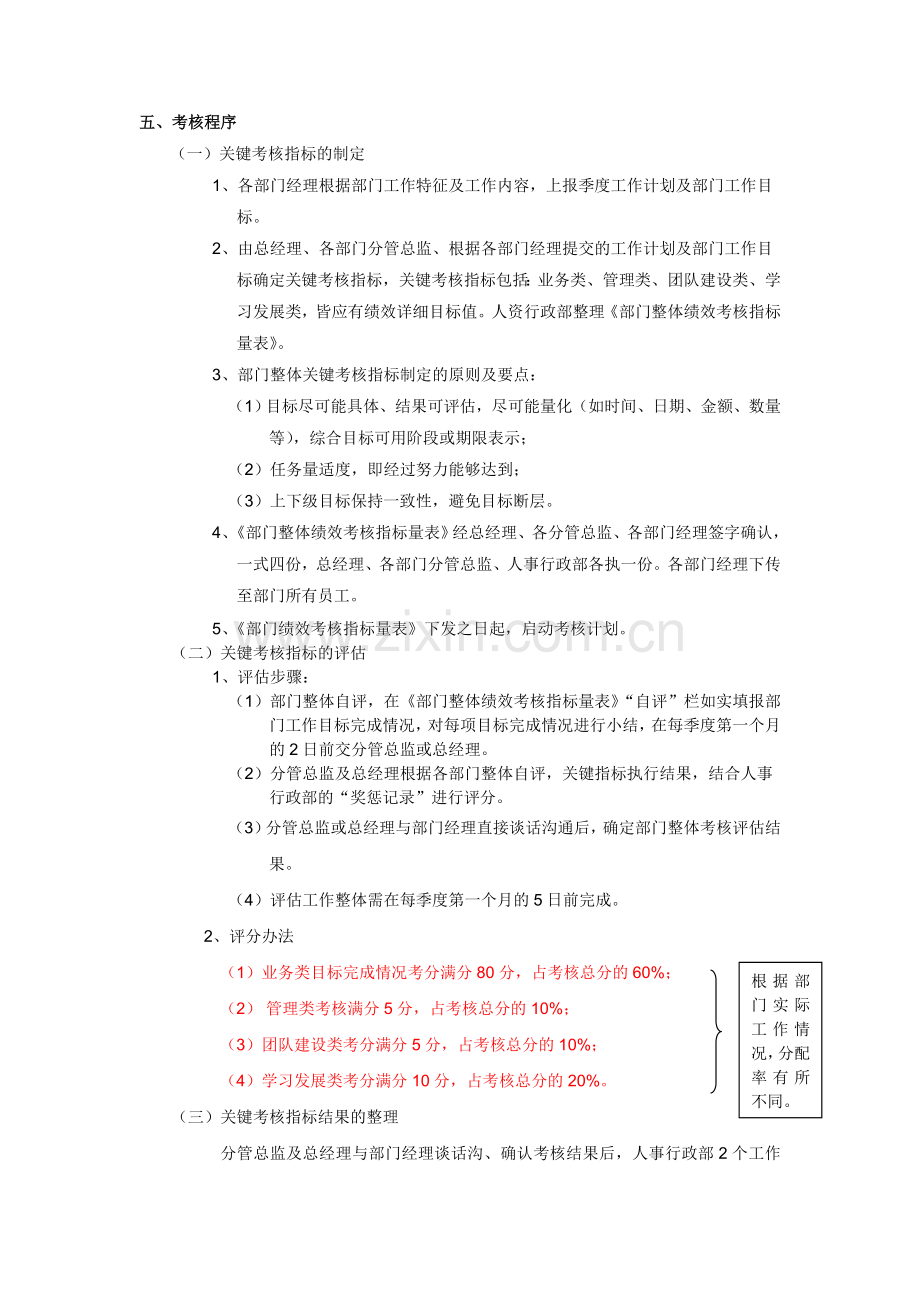 部门整体KPI绩效考核方案.doc_第2页