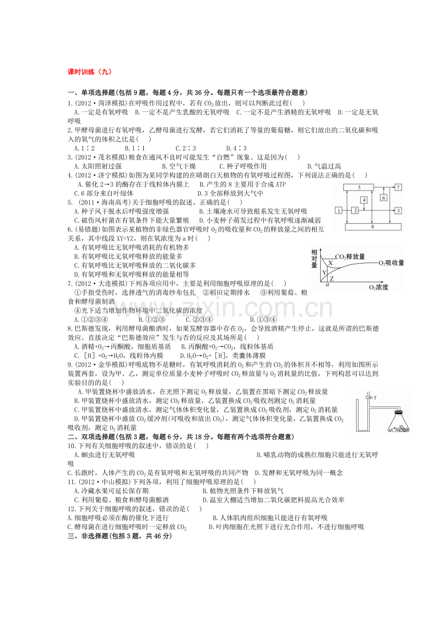 高一生物上册基础巩固综合测试题6.doc_第1页