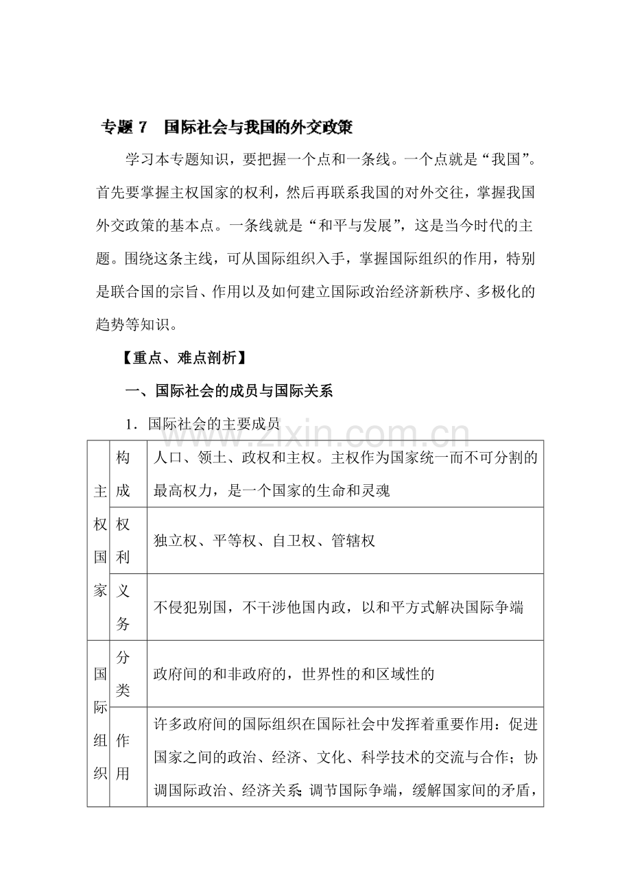 高三政治热点难点试题演练7.doc_第1页