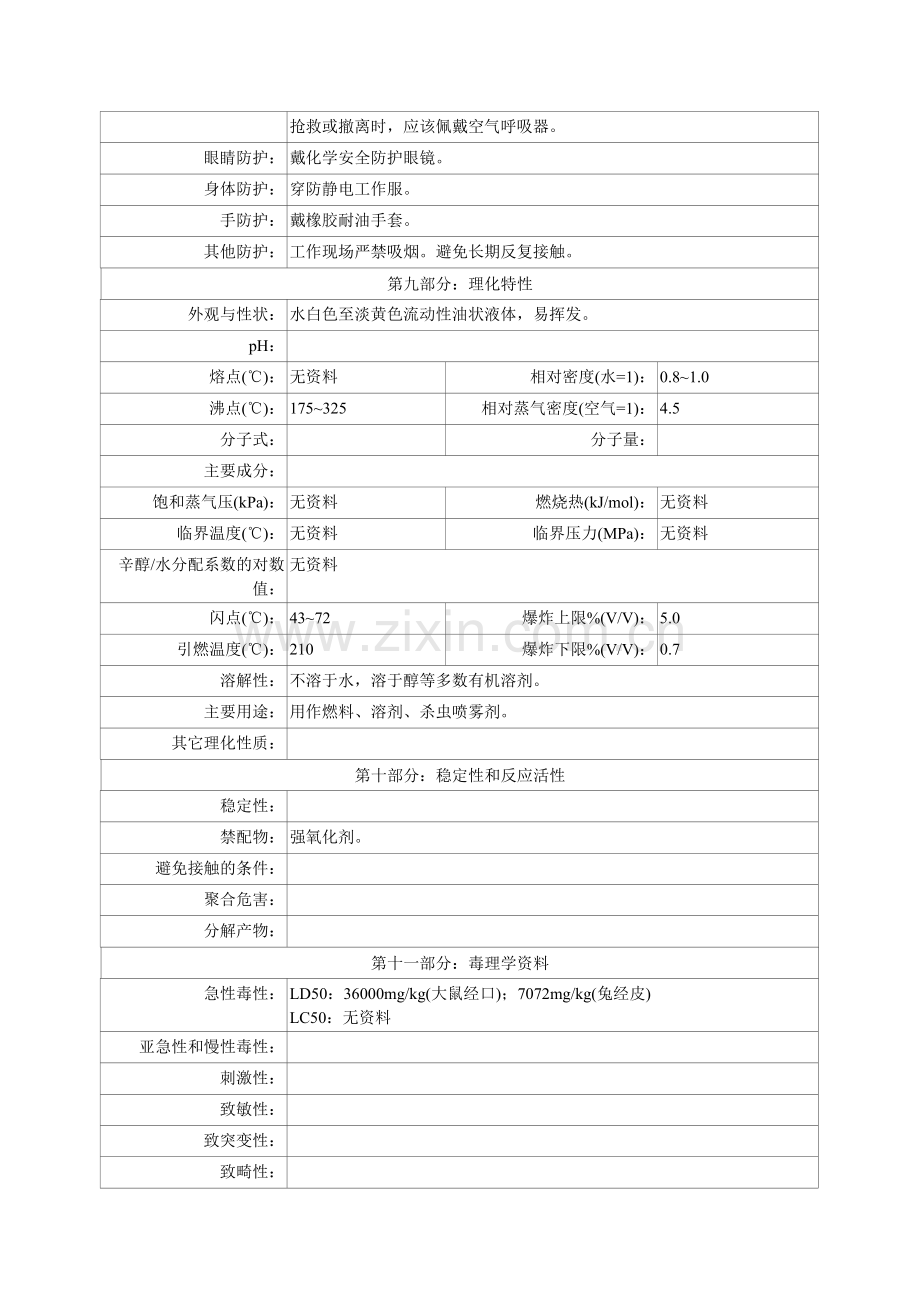 煤油MSDS-安全技术说明书.doc_第3页