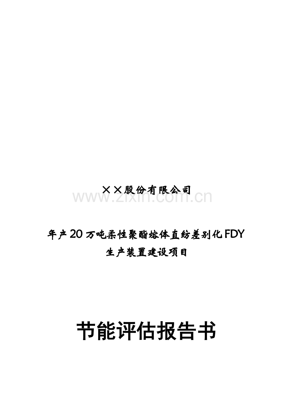 节能评估报告书FDY生产装置建设项目.doc_第1页