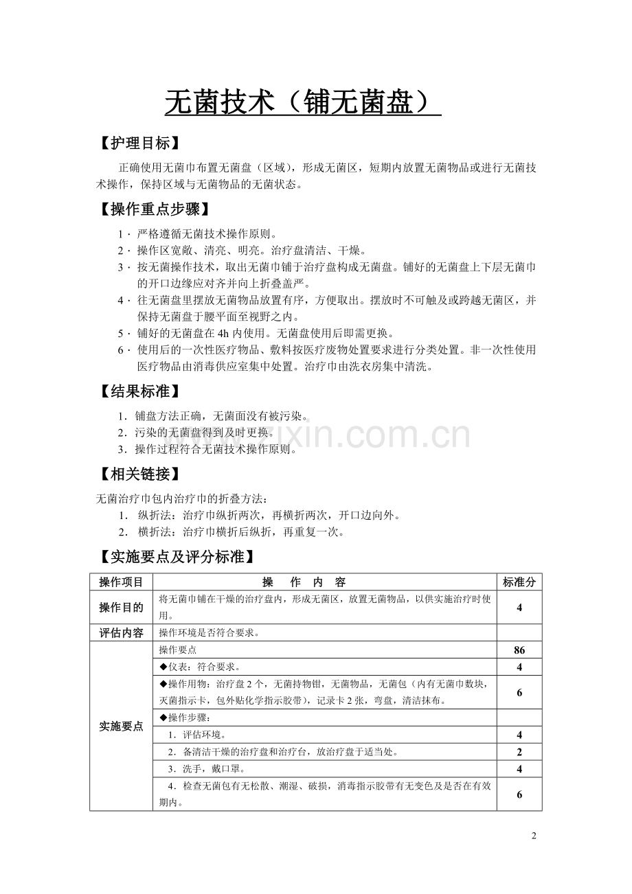 20项护理技术操作规程及评分标准[1].doc_第2页