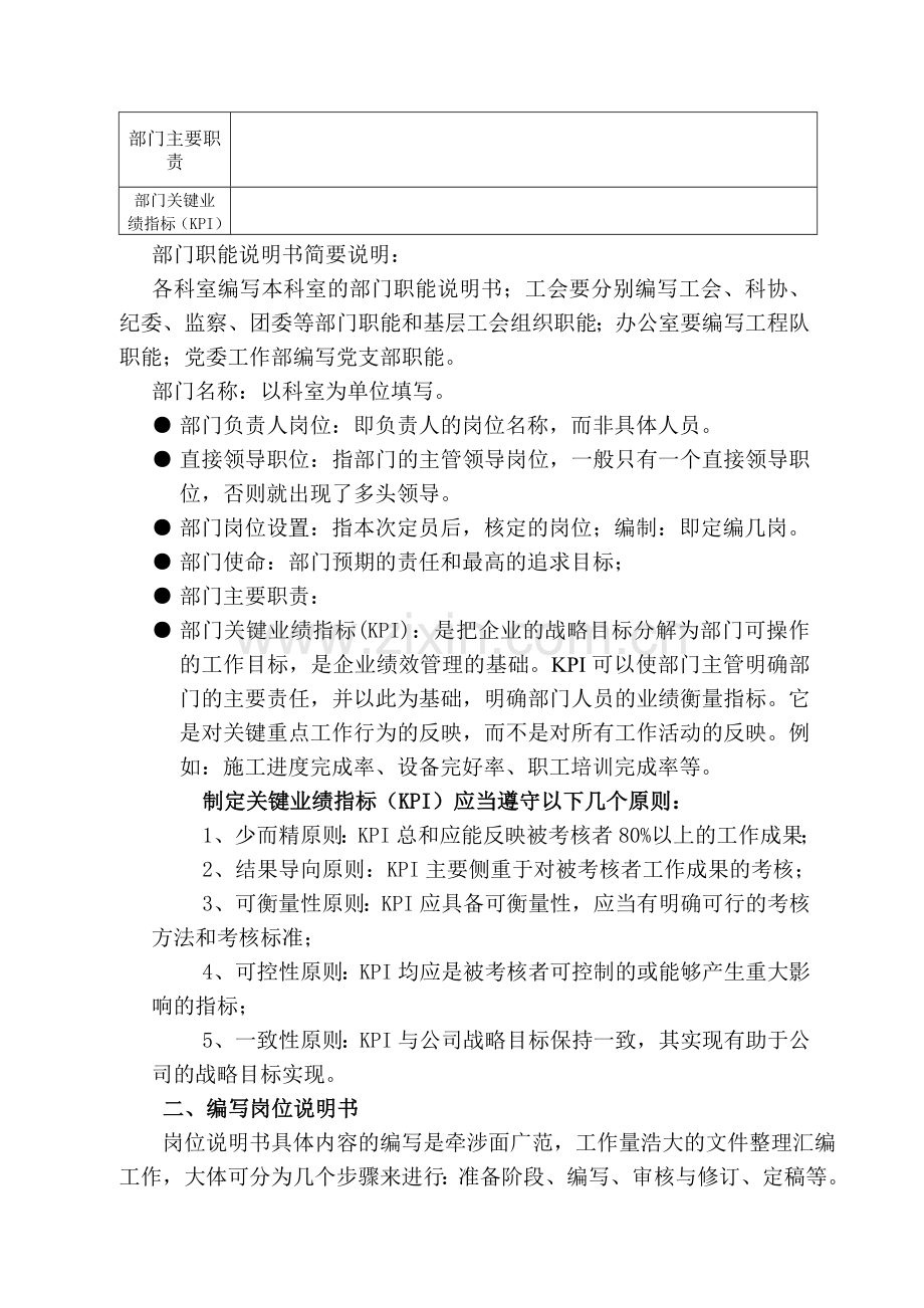 管理、专业技术岗位说明书编写流程.doc_第2页