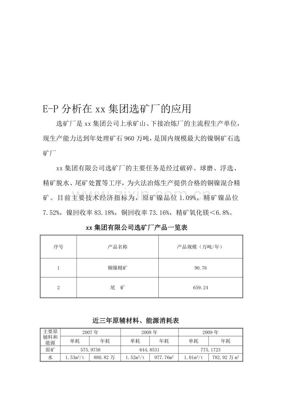 E-P分析在清洁生产审核中的应用.doc_第1页