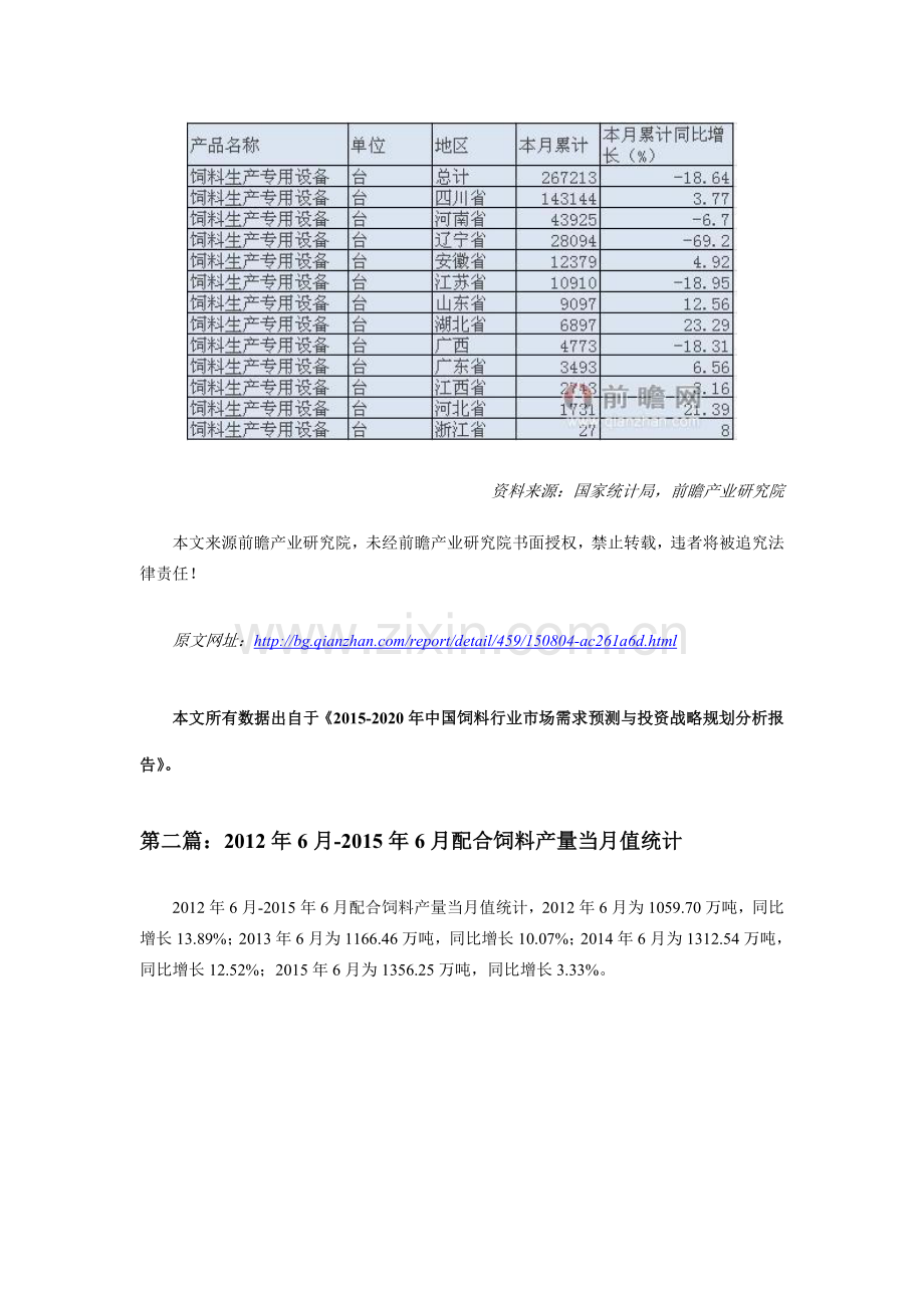 饲料行业现状以及市场发展前景分析.doc_第2页