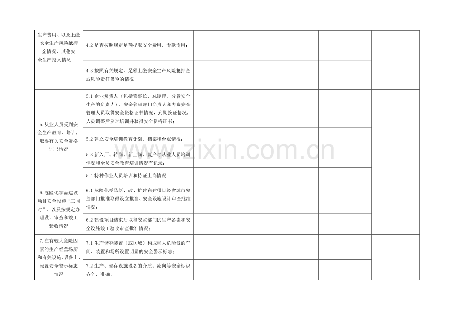 山西省危险化学品生产经营企业现场执法检查表.doc_第3页