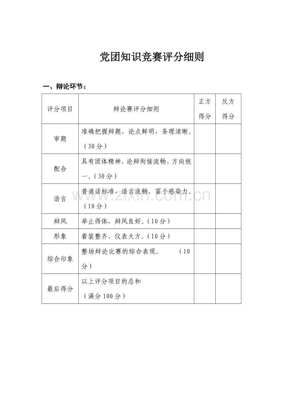 党团知识竞赛流程及评分细则.doc_第2页