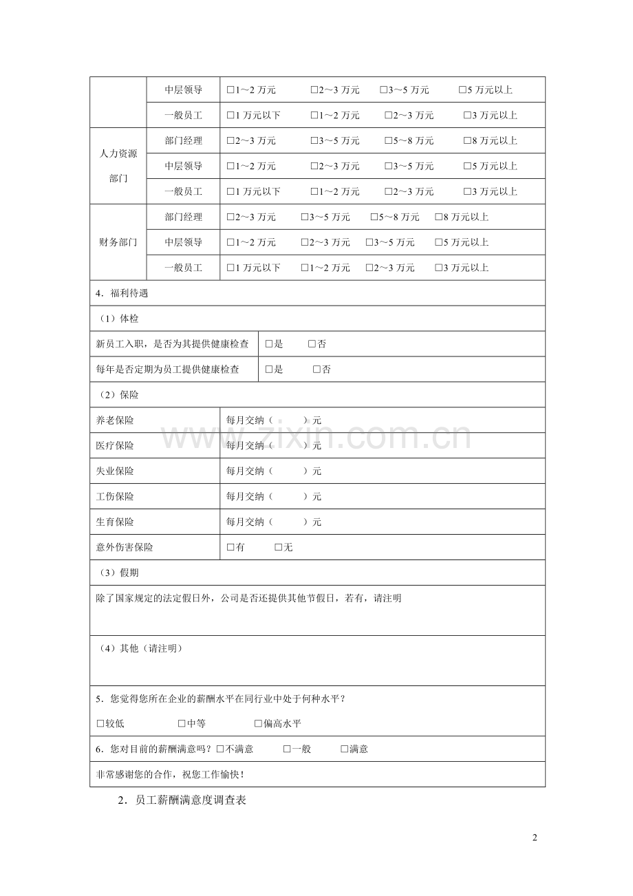 企业薪酬市场调查表.doc_第2页