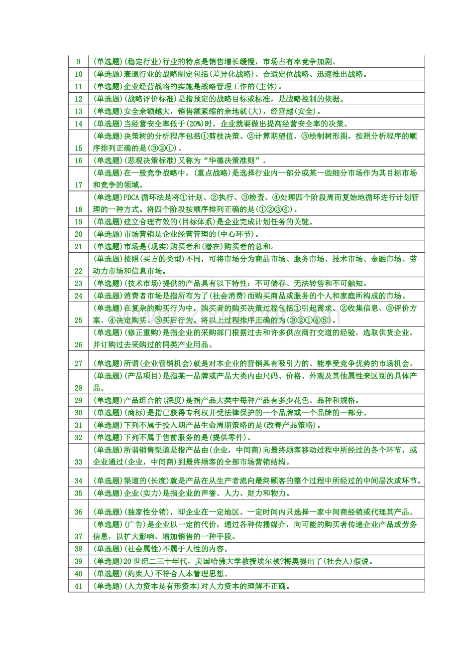 4、实训--管理学基础(网考).doc_第2页