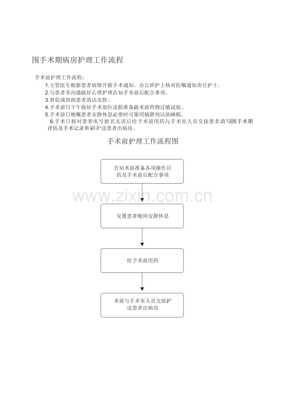 围手术期病房护理工作流程.doc_第1页