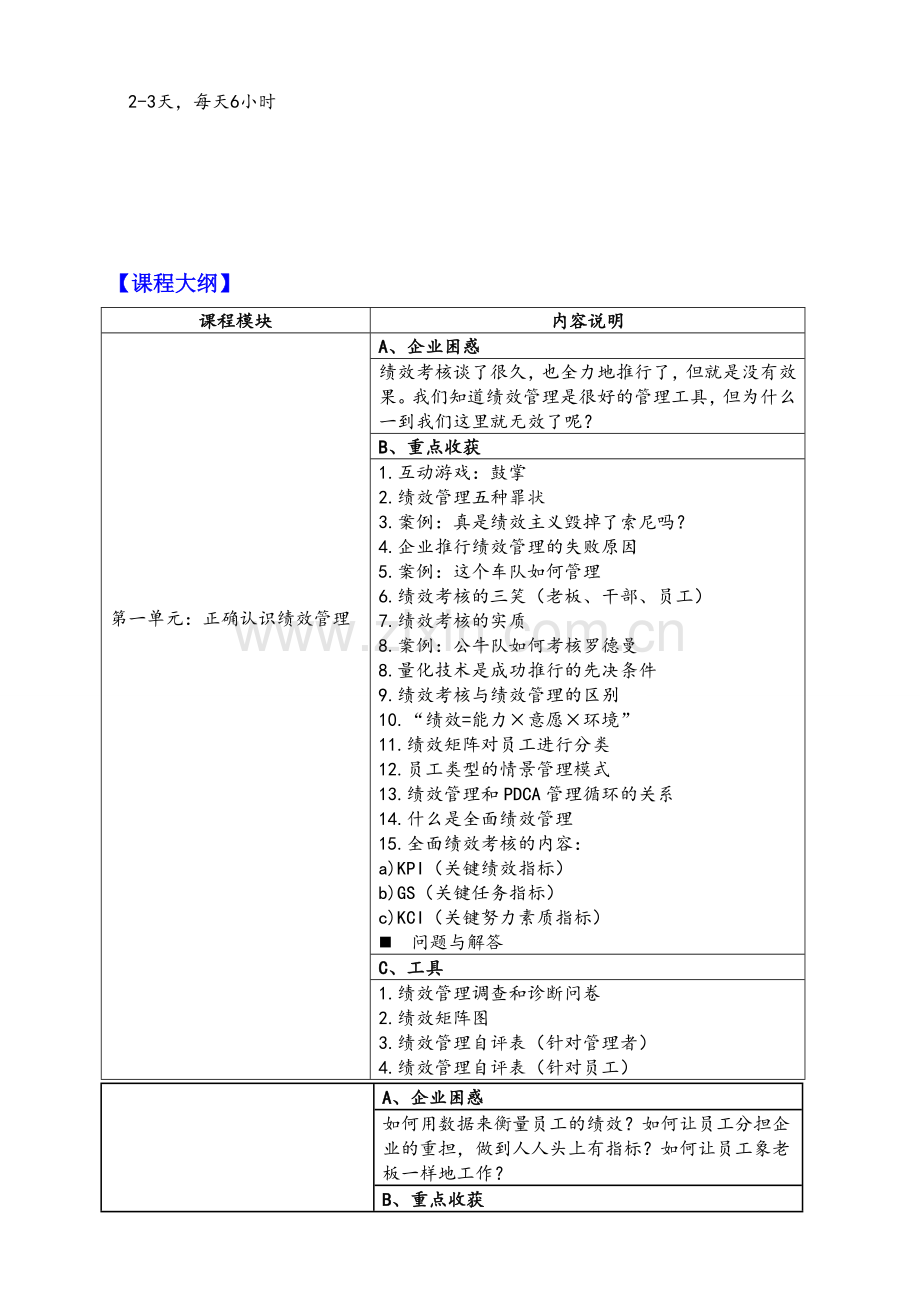 《“赢在绩效”——咨询式卓越绩效管理模式构建训练营》(赠送实用工具手册).doc_第2页