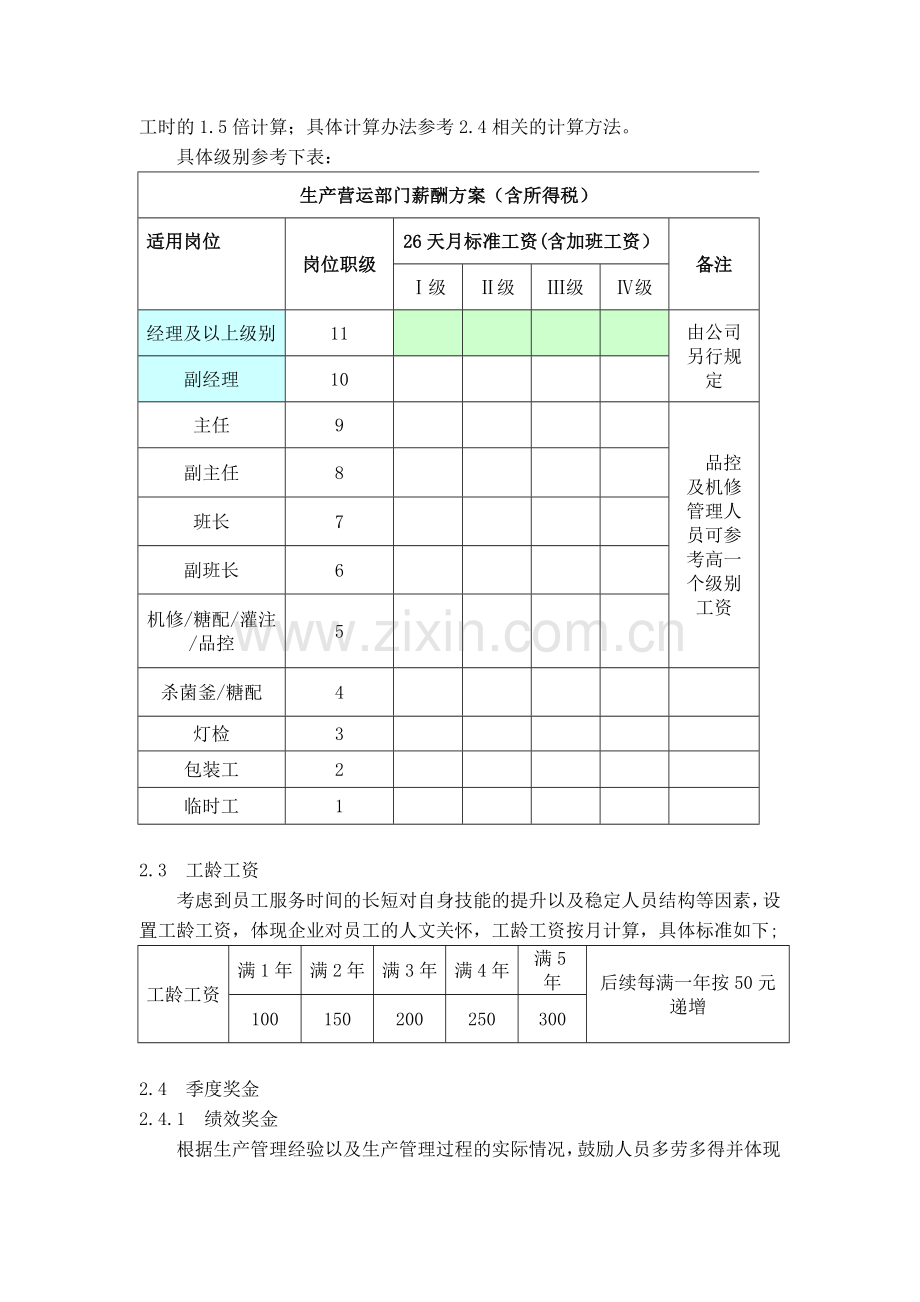 饮料企业生产管理绩效考核方案.doc_第2页