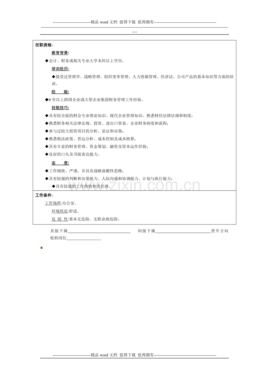 6.财务总监-岗位职责-锡恩4D绩效考核操作方案.doc_第2页