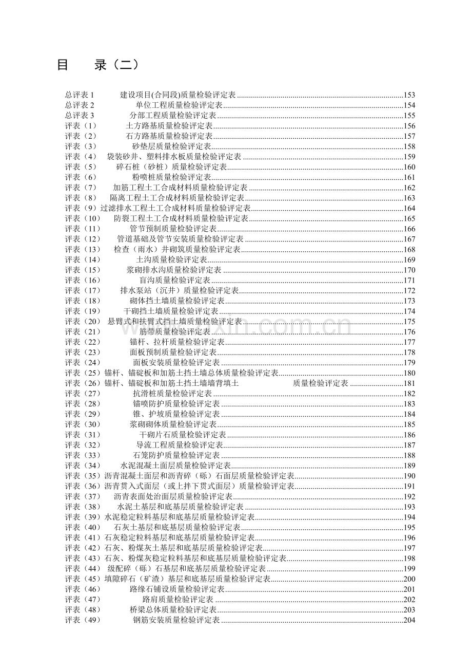 公路桥梁土木工程质量检验评定表-评表.doc_第1页