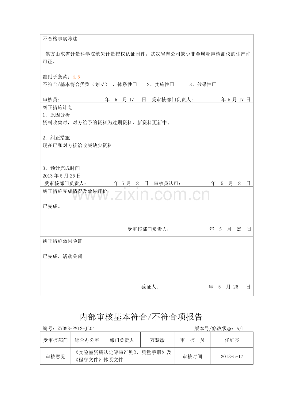 内审不合格报告.doc_第2页