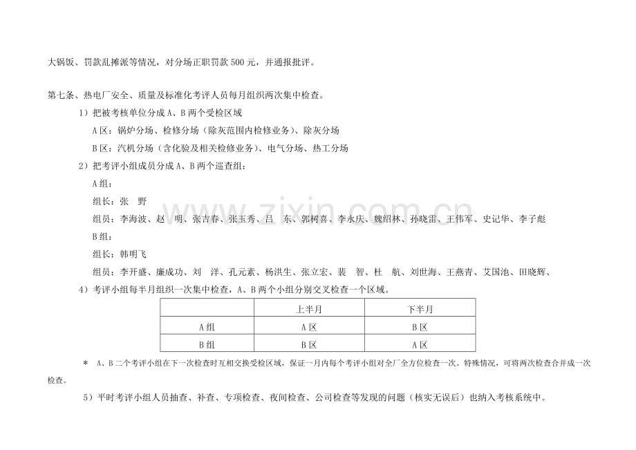 热电厂安全质量标准化评比考核办法(2013试行).doc_第3页