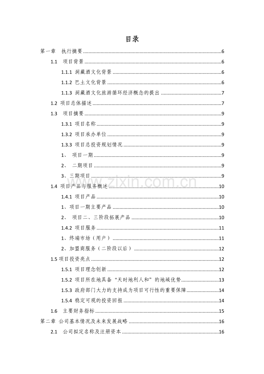 洞藏酒项目商业计划书.doc_第1页