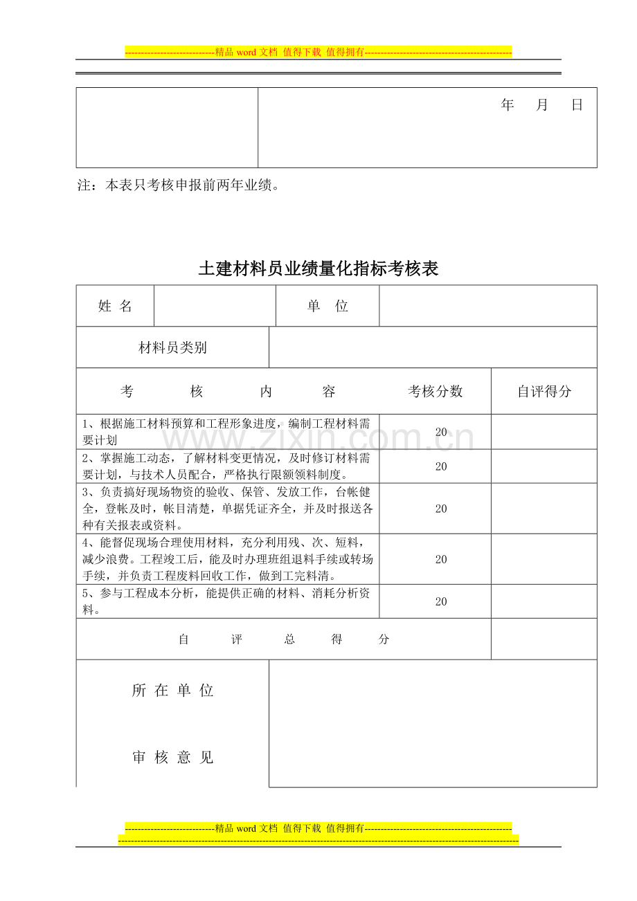 八大员业绩量化考核表..doc_第2页