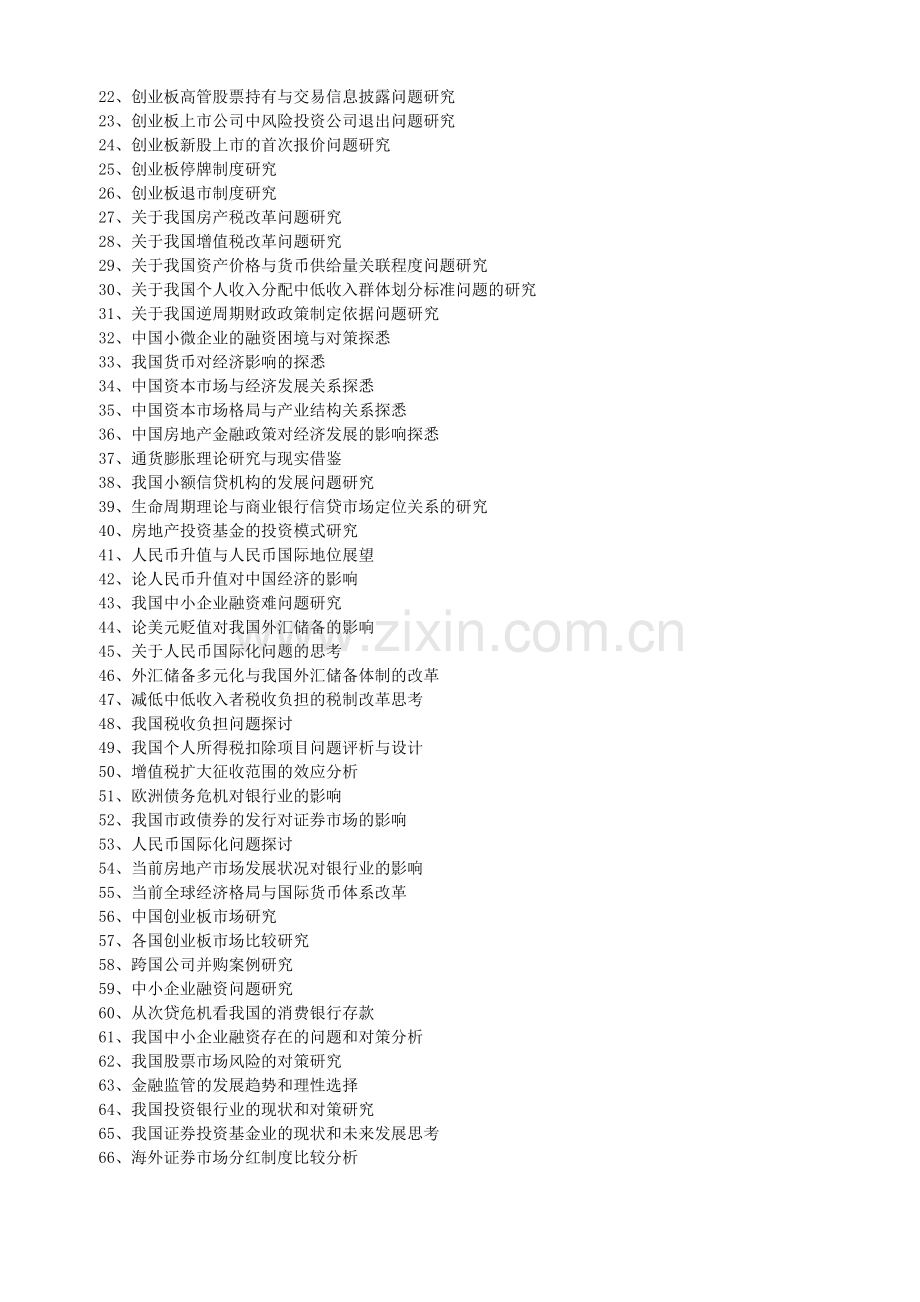 2013年自学考试金融、金融管理、物流管理、销售管理专业毕业论文指导要求及参考题目.doc_第3页