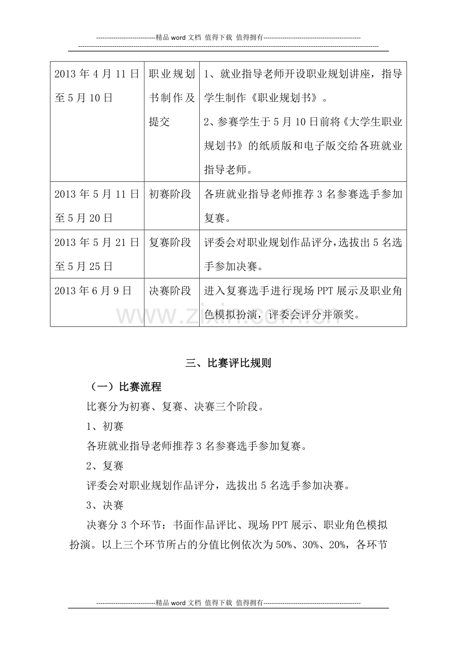 2014年职业生涯规划大赛方案.doc_第3页