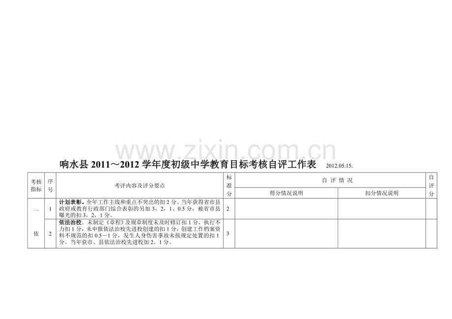 初中考核用表..doc_第1页