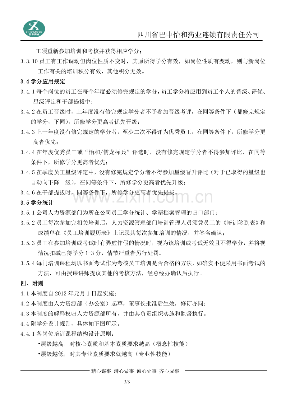 员工培训学分管理制度.doc_第3页