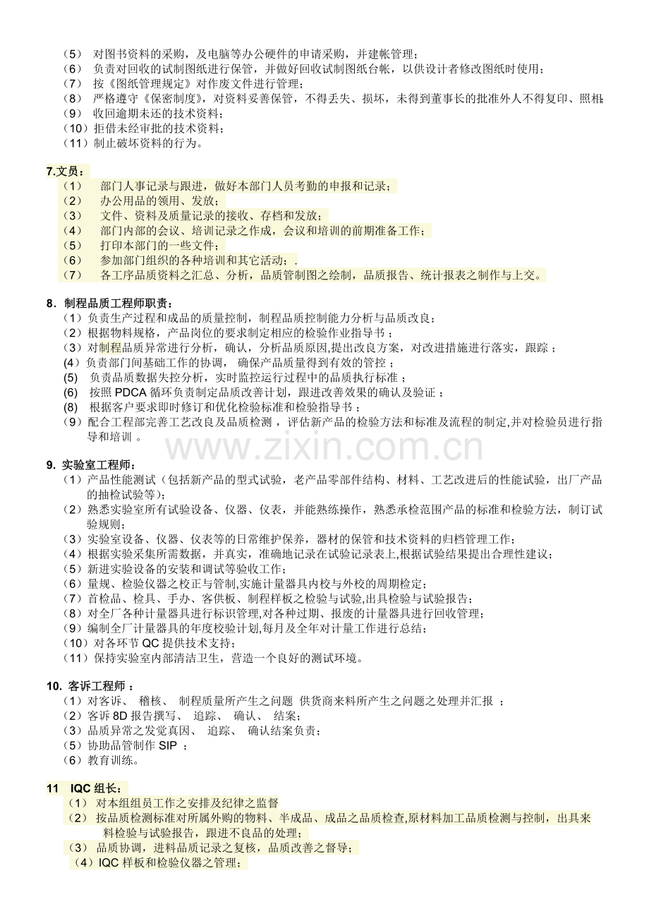 品保部各岗位职责培训教材.doc_第2页