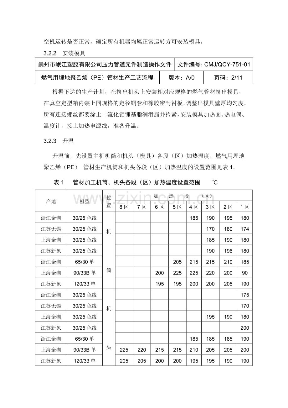 燃气用埋地聚乙烯(PE)管材生产工艺流程.doc_第2页