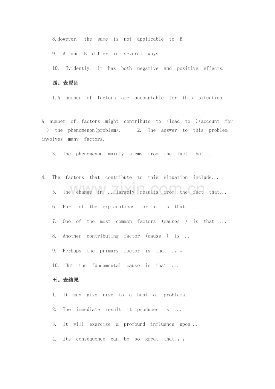 长春企业英语培训-写作常用句型总结.doc_第3页