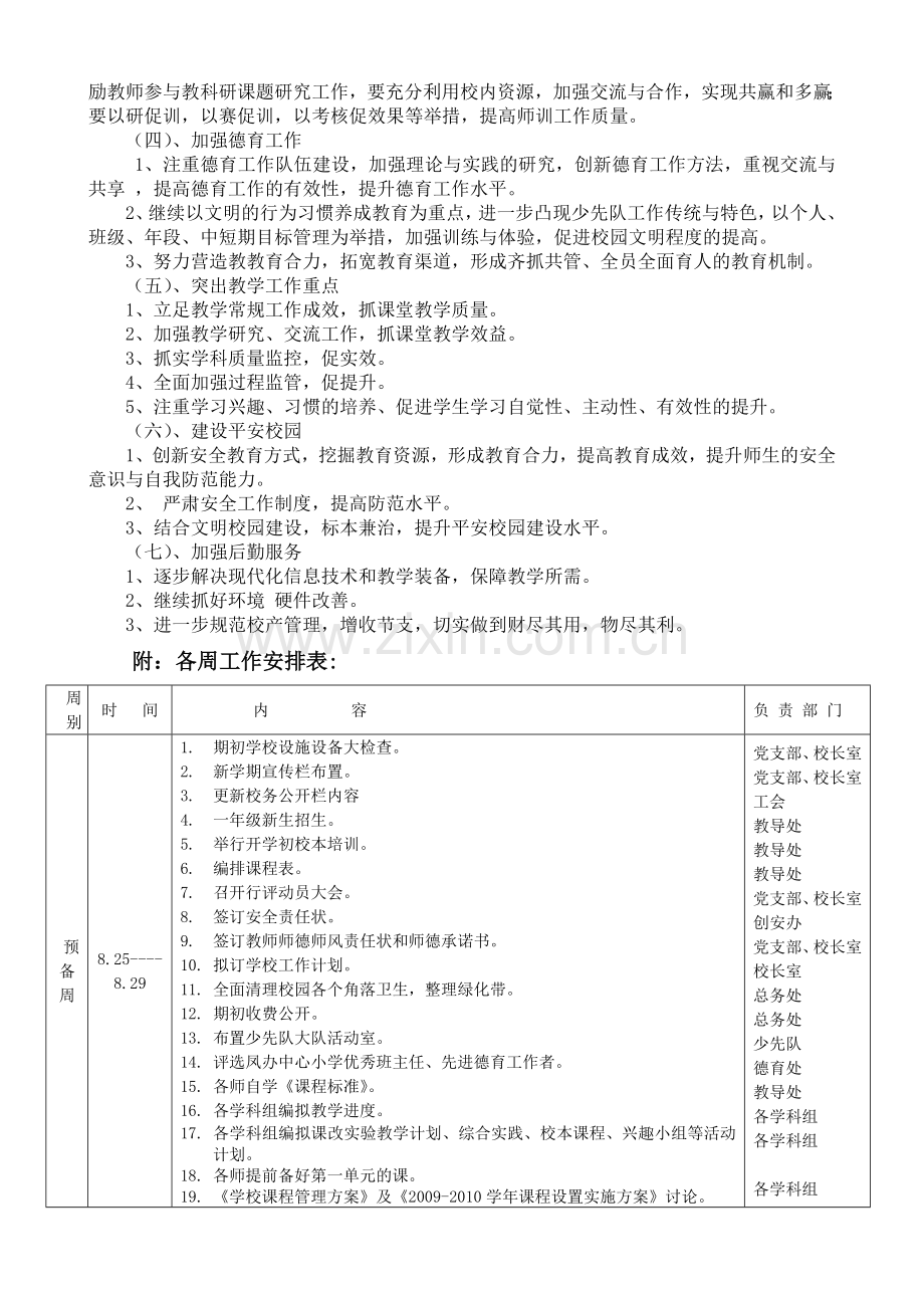 2009-2010学年上学期学校工作计划.doc_第2页