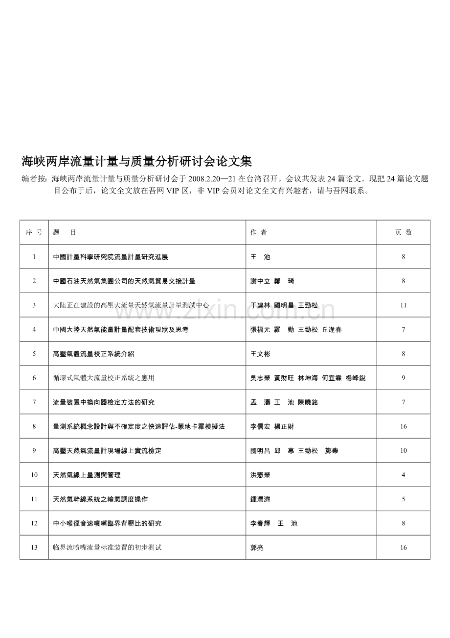 海峡两岸流量计量与质量分析研讨会论文集.doc_第1页