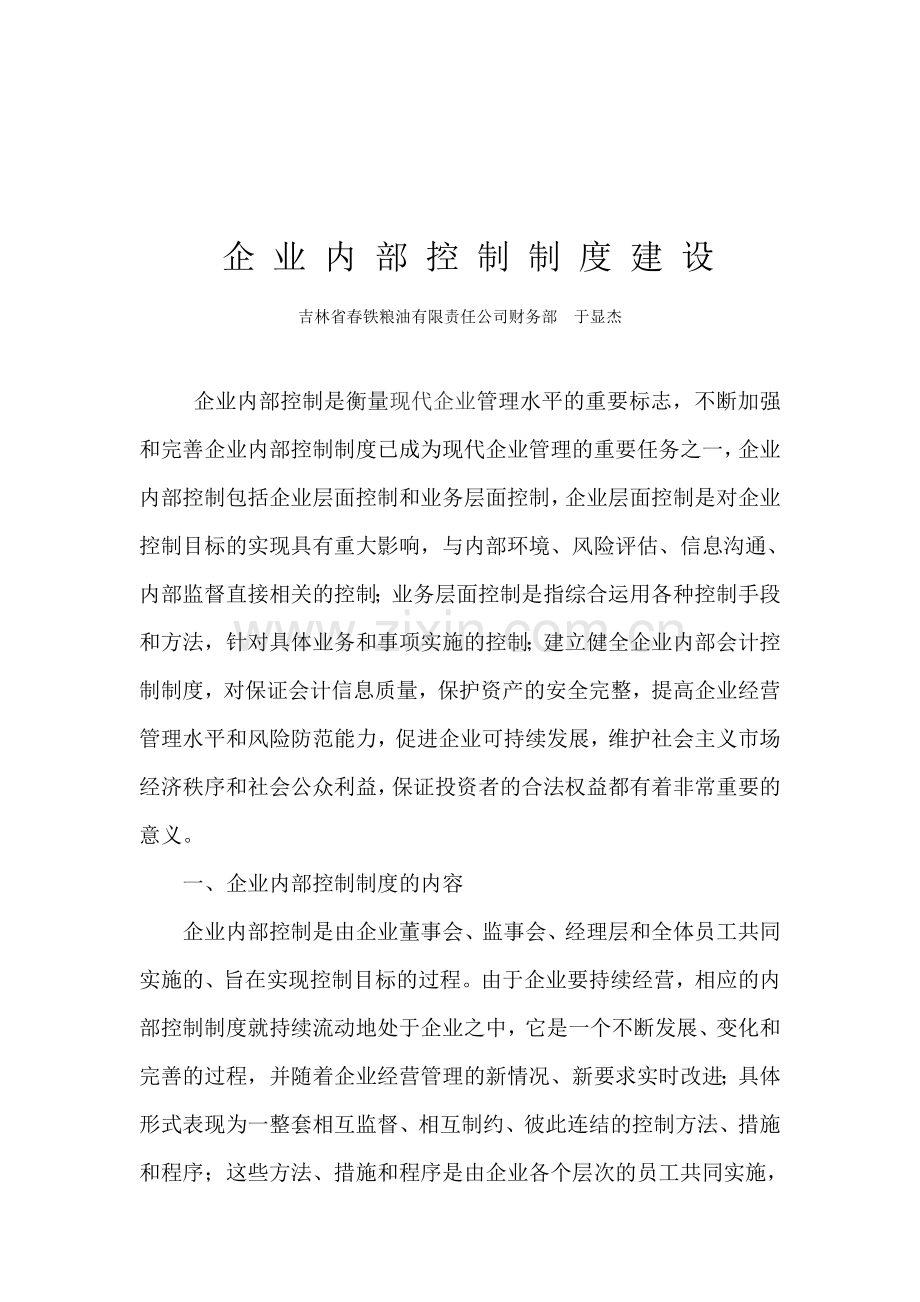 企业内部控制制度建设.doc_第1页