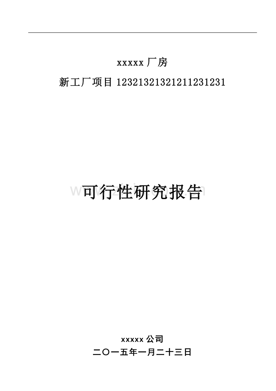 工厂新建项目可行性研究报告1.doc_第1页