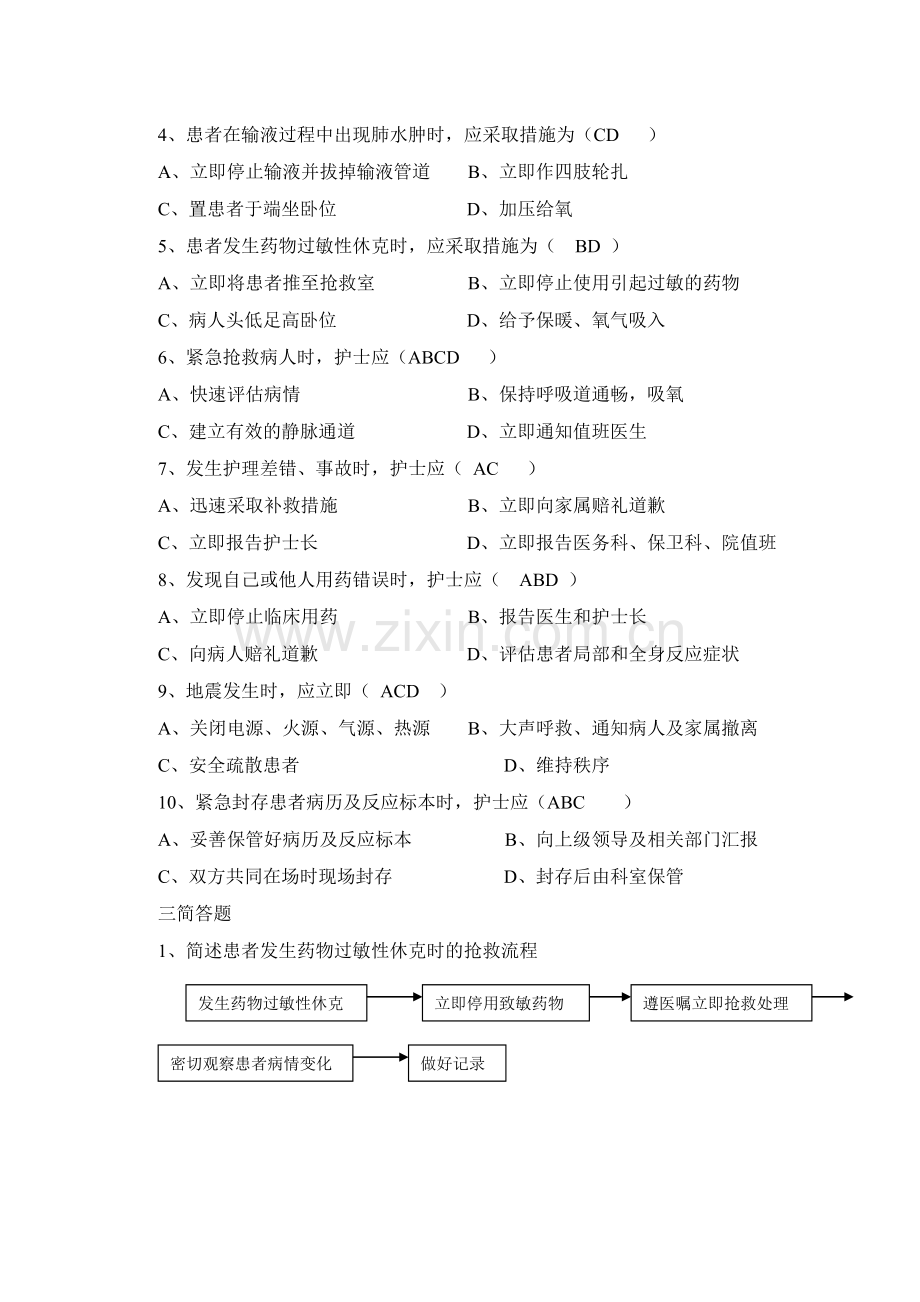 护理应急预案试题.doc_第2页