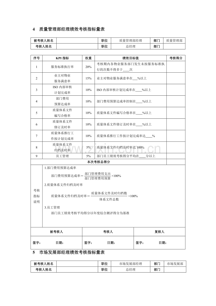 物业公司绩效考核KPI指标及方案.doc_第3页