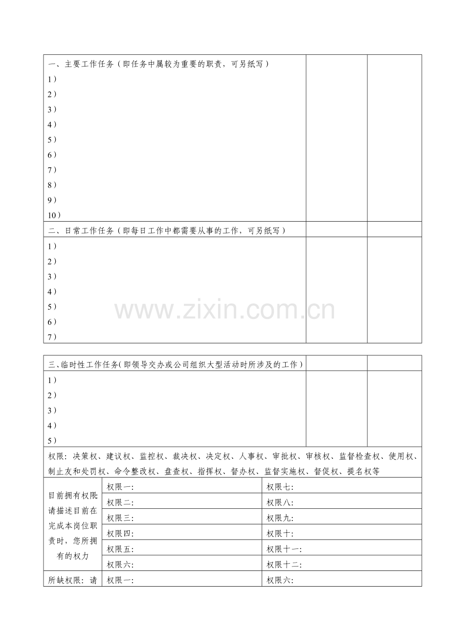 职务分析调查表.doc_第2页