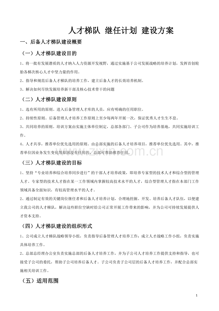 35、人才梯队-继任计划-建设方案(珍贵).doc_第1页