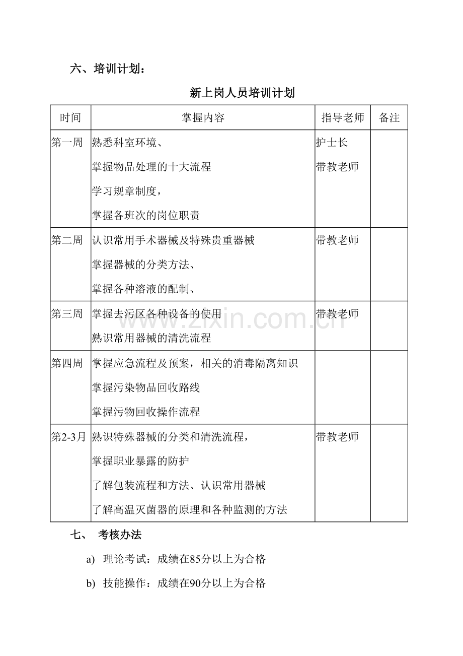 消毒供应室新上岗人员培训考核.doc_第3页