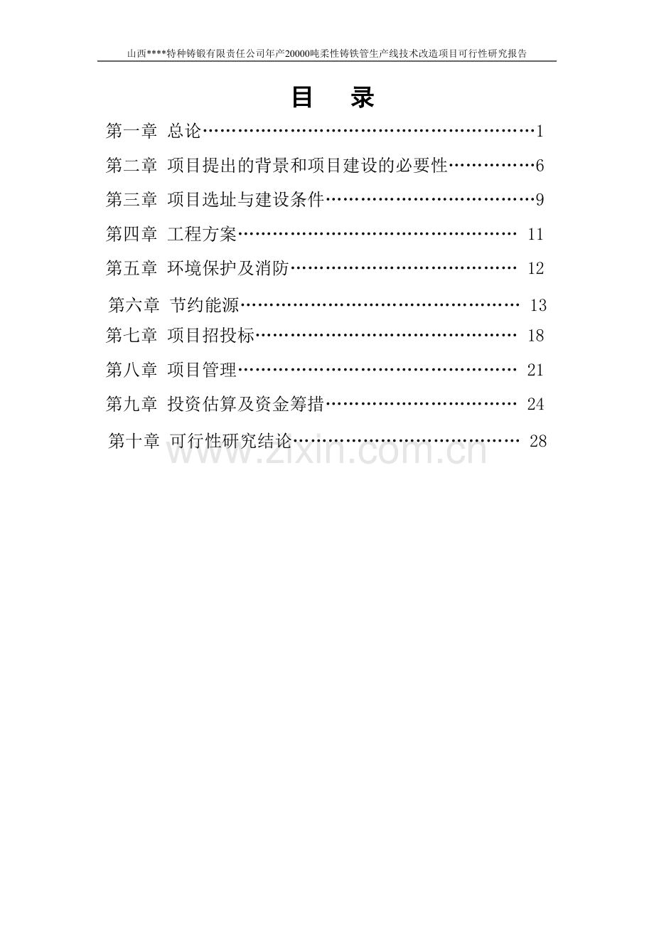 20000-吨柔性铸铁管生产线技术改造项目可行性研究报告.doc_第2页