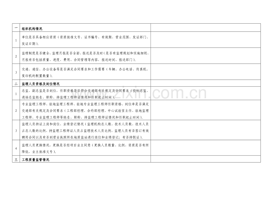 2007年广东省公路水运工程施工监理现场考核记录表.doc_第2页