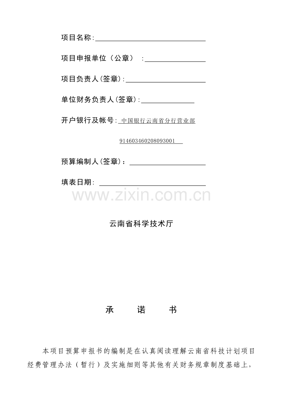 云南省科技计划项目经费预算书.doc_第2页