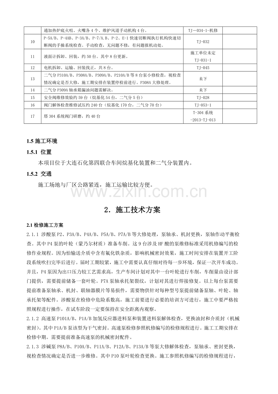 2013年四联合烷基化妆配停检施工计划机修部分V2.doc_第2页