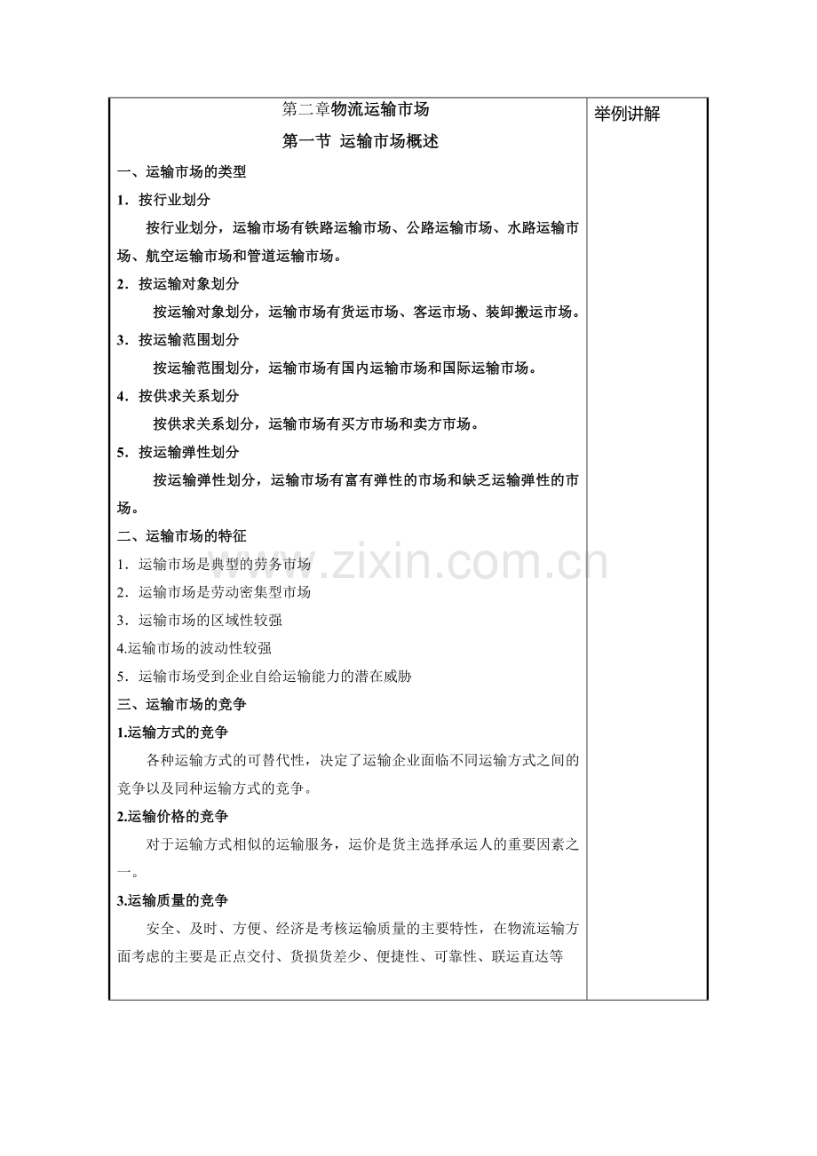 教案4—第二章物流运输市场第一节运输市场概述.doc_第2页