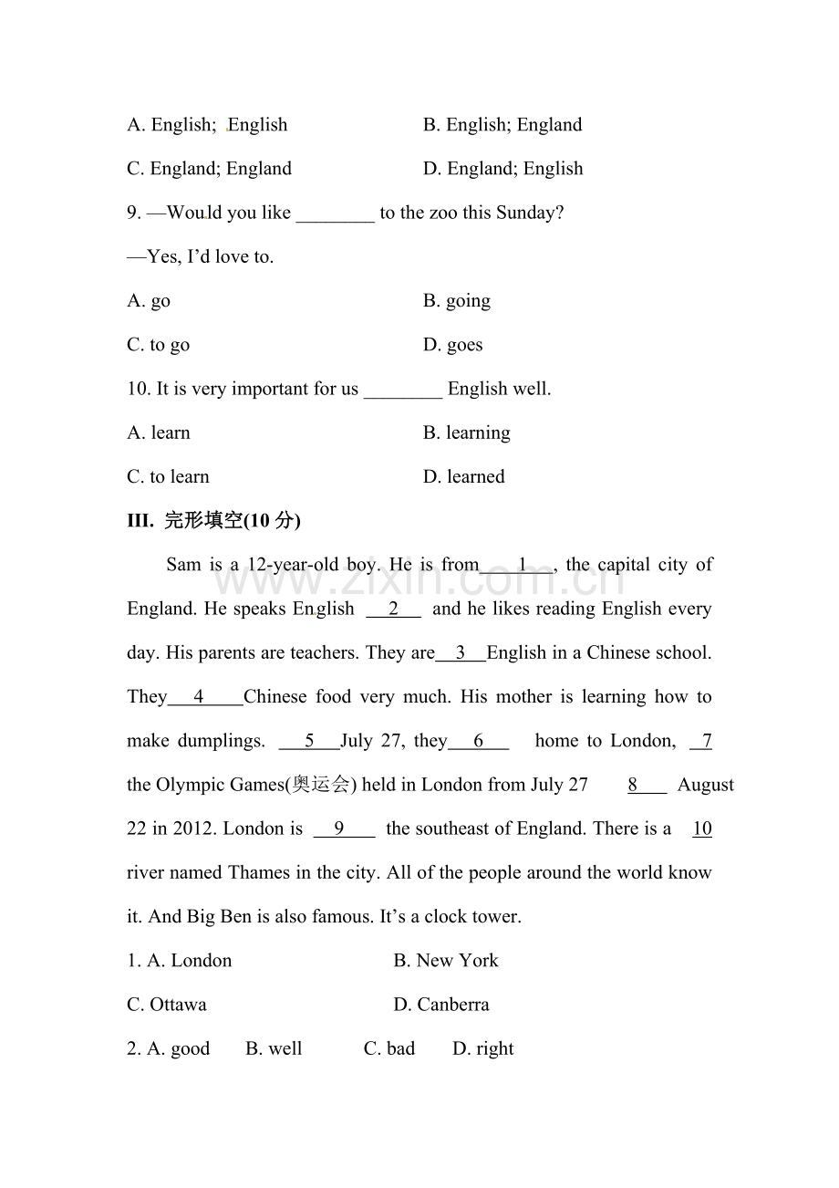 Countries-around-the-world单元测试4.doc_第3页