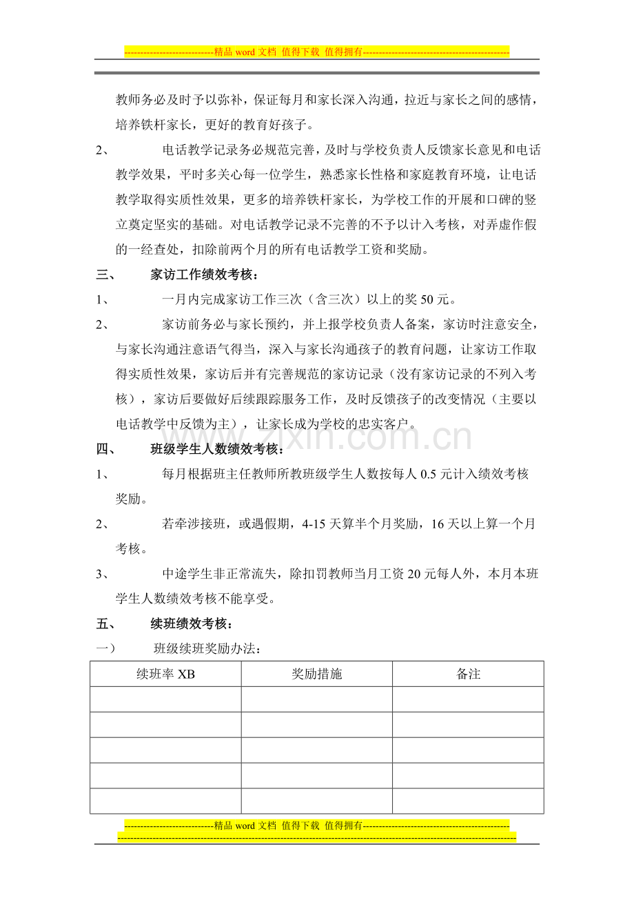 昂立外语松桃学校教师绩效考核制度.doc_第2页