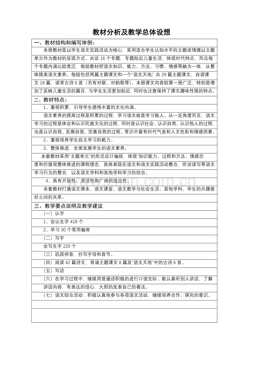 北师大版一年级语文下册教案及计划.doc_第2页